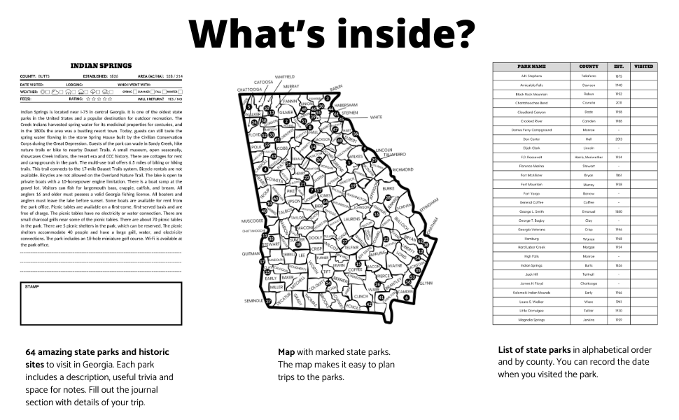 state parks bucket list adventure guide log book