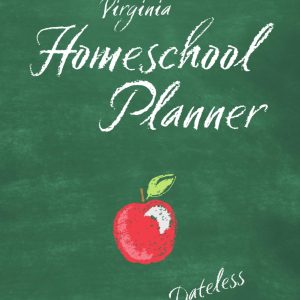 Virginia Homeschool Planner - Dateless Academic Planner with VA Homeschool Laws - Chalkboard Educational Design - Includes VA Laws