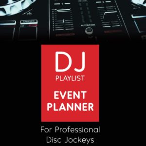 DJ Playlist Event Planner For Professional Disc Jockeys: Log of Music Requests & Bookings For Events Like Weddings, Birthdays Etc. For Music Business Mobile DJs, Wedding Djs or Disco Gift For DJ