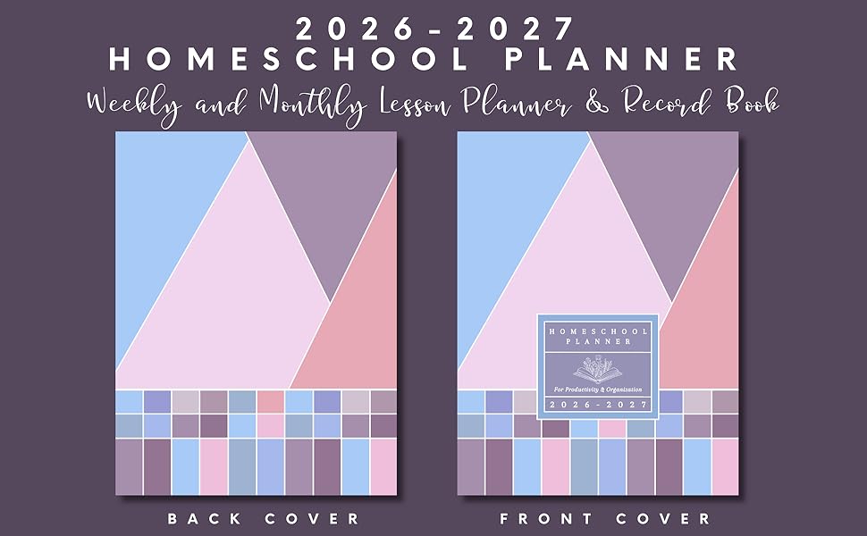 Image of the front and back cover of the &amp;#34;2026-2027 Homeschool Planner.&amp;#34;