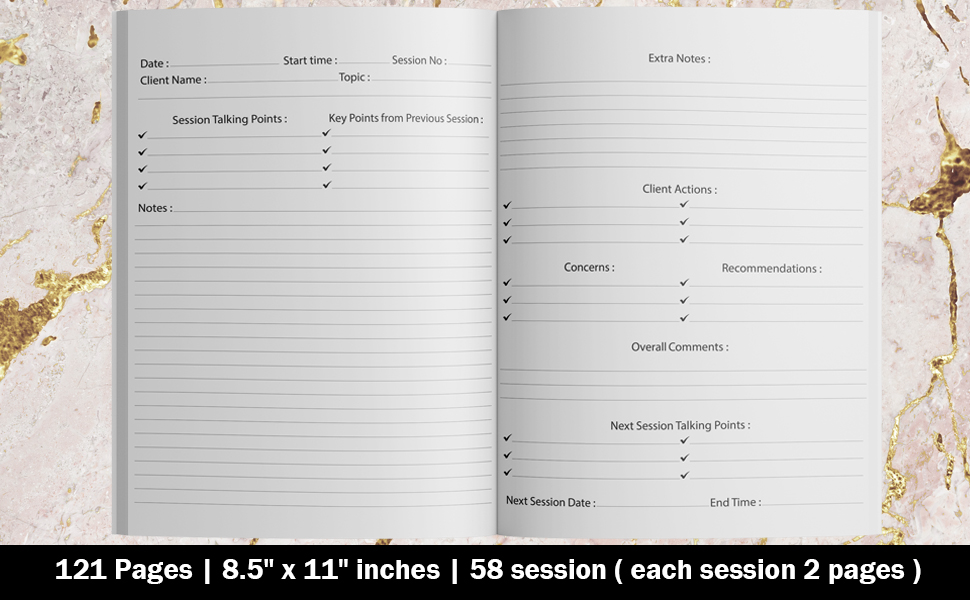 Session notes notebook