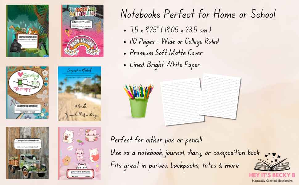Hey Its Becky B Composition Notebook Journals For Writing