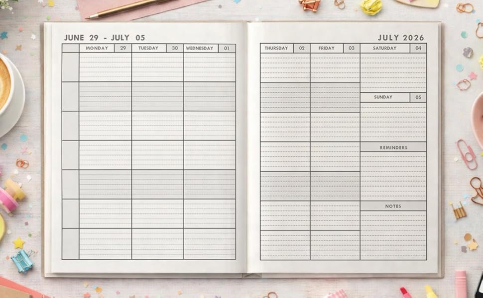 Weekly lesson planner july 2026- june 2027