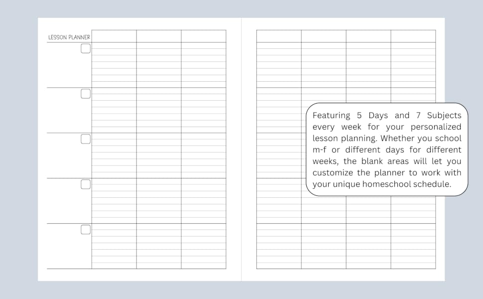 Homeschool Lesson Planner