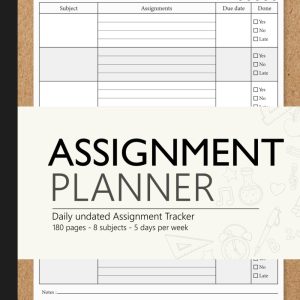 Assignment Planner: Daily undated homework Tracker