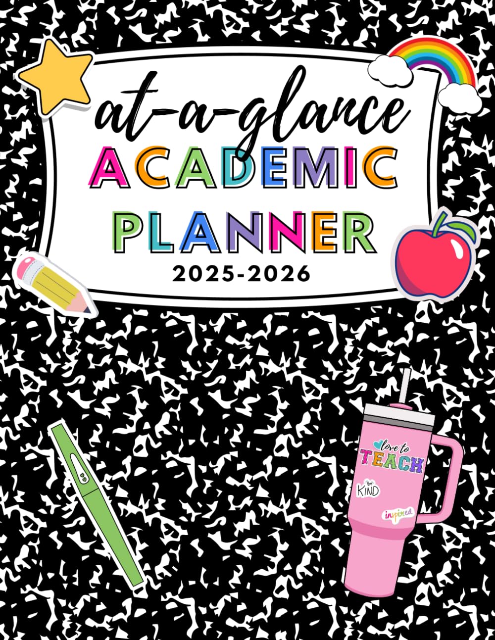2025-2026 8 Subject at-A-Glance Academic Lesson Planner, Departmentalized and Secondary Education Planning & Classroom Organization: Color copy