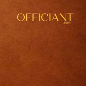 Officiant Book: Brown Leather-Style Hardcover Officiant Planner – Wedding Organizer, Script Holder, and Gift with Ceremony Checklists and Scheduling Tools