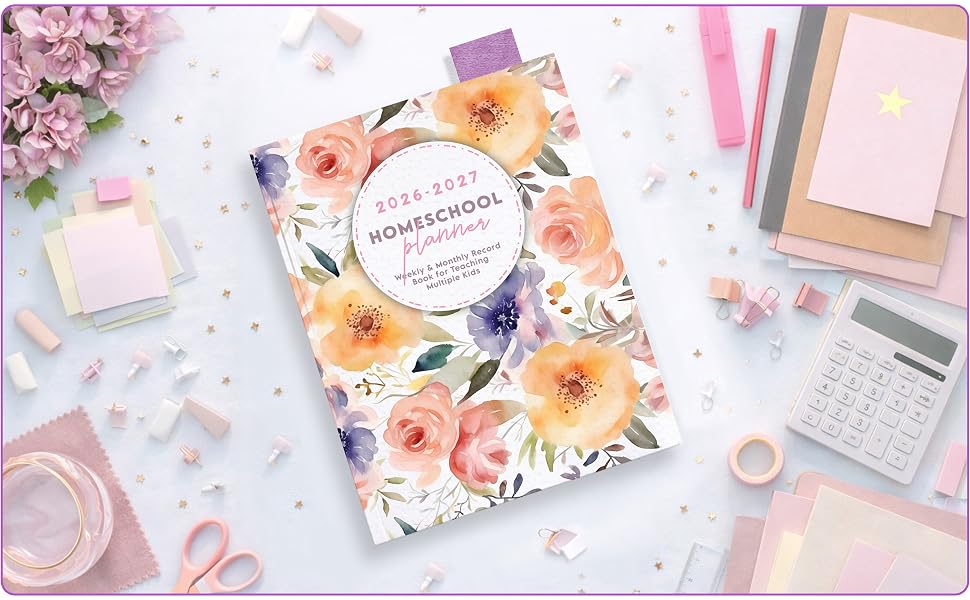 Homeschool Mama Planner 2026-2027 Weekly &amp;amp;amp; Monthly Lesson