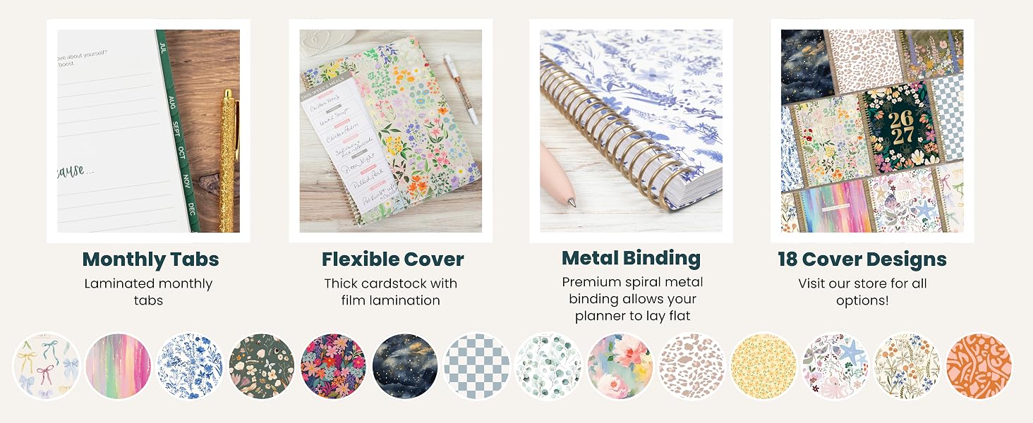 monthly tabs sturdy soft flexible cover thick paper freebies 18 cover designs