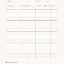 Homeschool planner for multiple kids, 5 child lesson plan book, large 8.5x11 teacher organizer