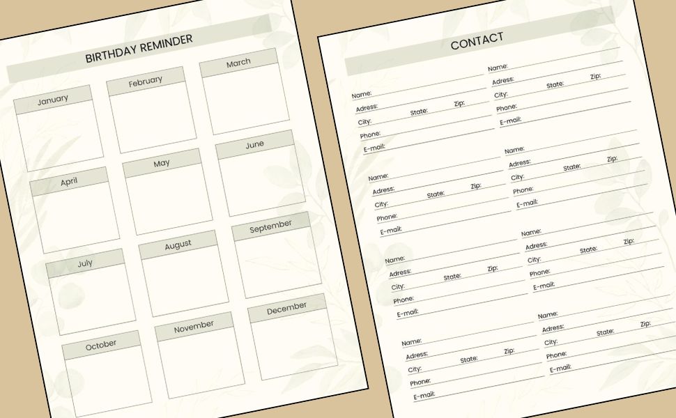5 year planner 2025 2029 password tracker birthday planner calendar yearly monthly weekly habit 