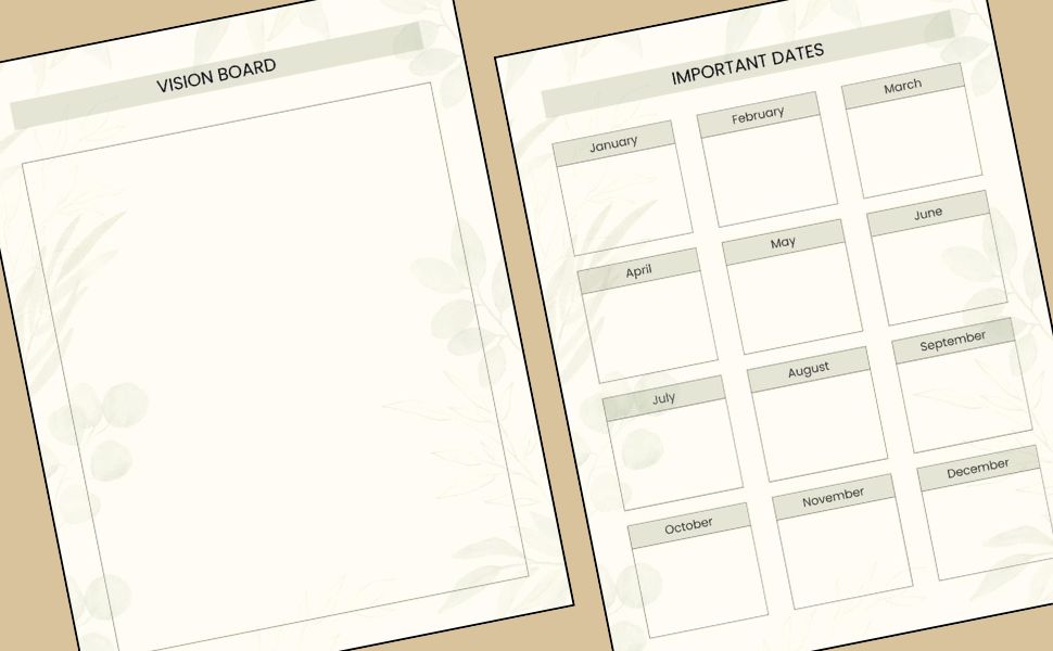 5 year planner 2025 2029 password tracker birthday planner calendar yearly monthly weekly habit 