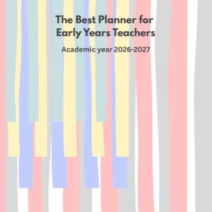 Early Years Teacher Planner 2026-27 / larger size paperback 7 x 10" / Academic calendar for Reception, Kindergarten, Nursery, Pre-school, Early ... / Teacher gift / Color - Signature stripes