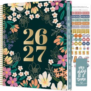 bloom daily planners 2026-2027 Planner (8.5” x 11") 13 Month Academic Organizer (July 2026 - July 2027) - Weekly & Monthly Agenda Book with Stickers & Tabs - Blooming Wildly