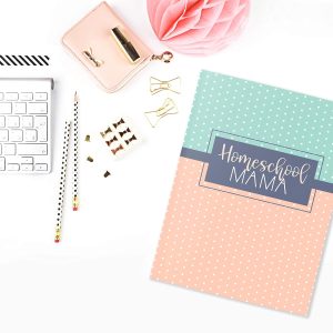 Homeschool Mama: Daily Assignment Tracker and Record Planner Book For One Student | Academic Calendar Year | Minimalist Blue Coral Dots (Homeschooling Family Organizer)
