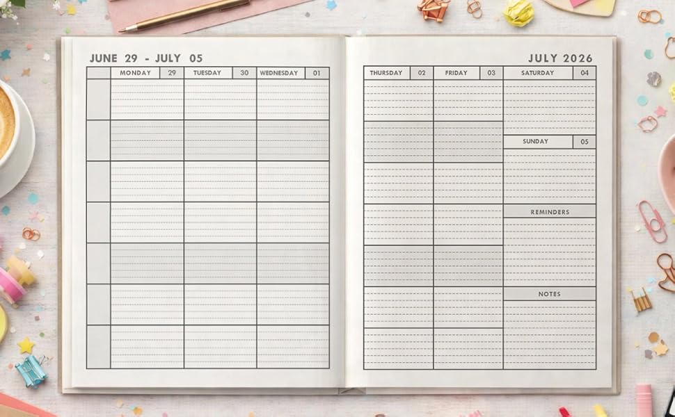 Weekly lesson planner july 2026- june 2027