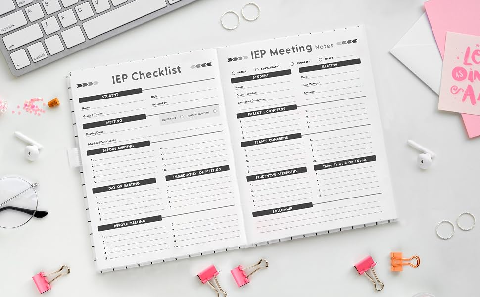 IEP checklist + IEP meeting notes