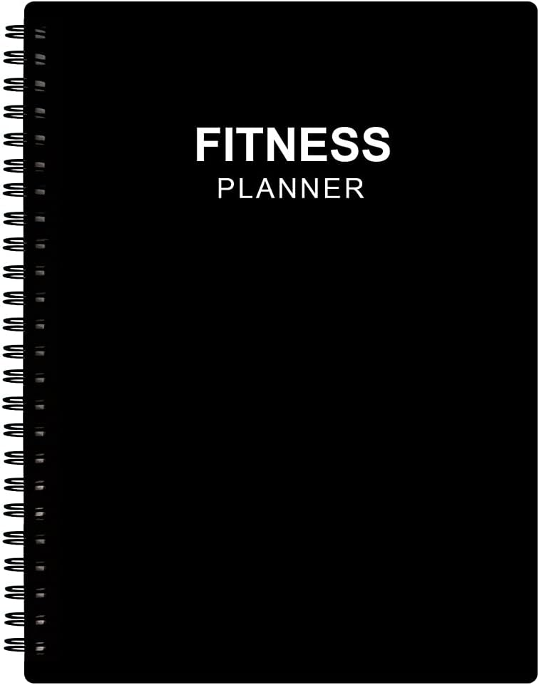 Fitness Planner for Women & Men – A5 Workout Log Book/Exercise Workout Log to Track Weight Loss, GYM, Bodybuilding Progress – Daily Health & Wellness Workout Journals, 5.8X8.25 In Workout Book