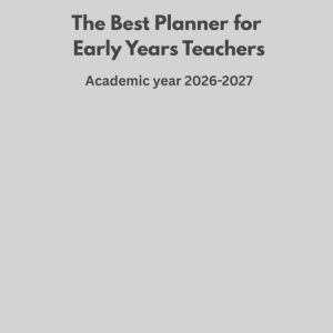 Early Years Teacher Planner 2026-27 / larger size hardback 7 x 10" / Academic calendar for Reception, Kindergarten, Nursery, Pre-school, Early Education teacher / Teacher gift / Color - Dove grey
