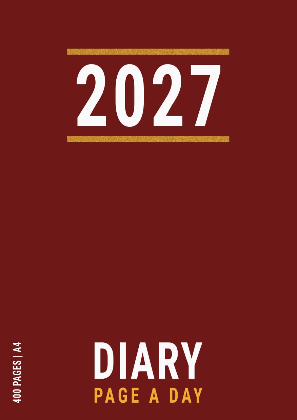 A4 Page A Day Diary 2027: Day per Page with Times , January to December with UK Holidays for Work and Personal Life of Women , Red