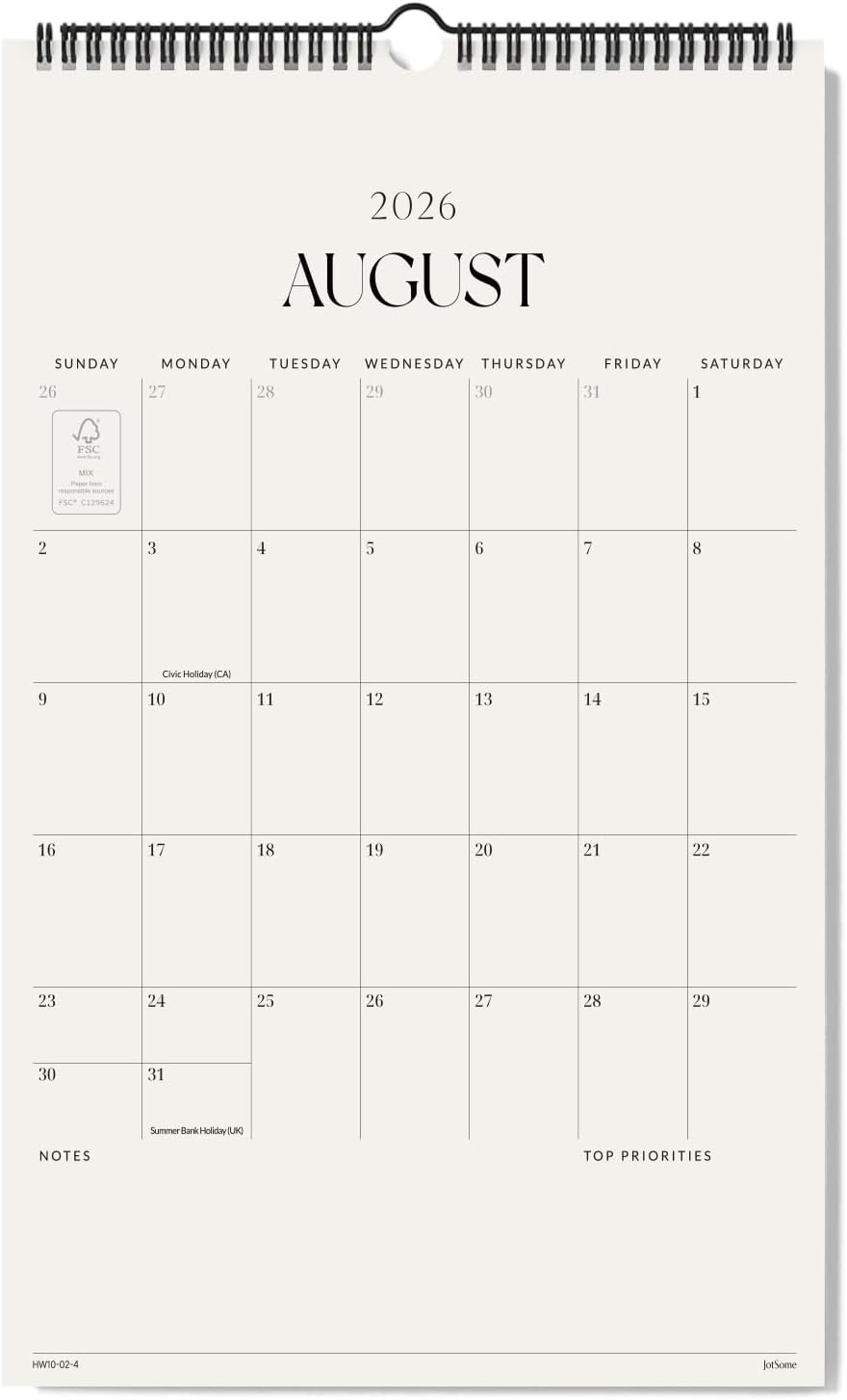 Jotsome Wall Calendar 2026-2027, Academic Monthly Wall Calendar 11″x 17″