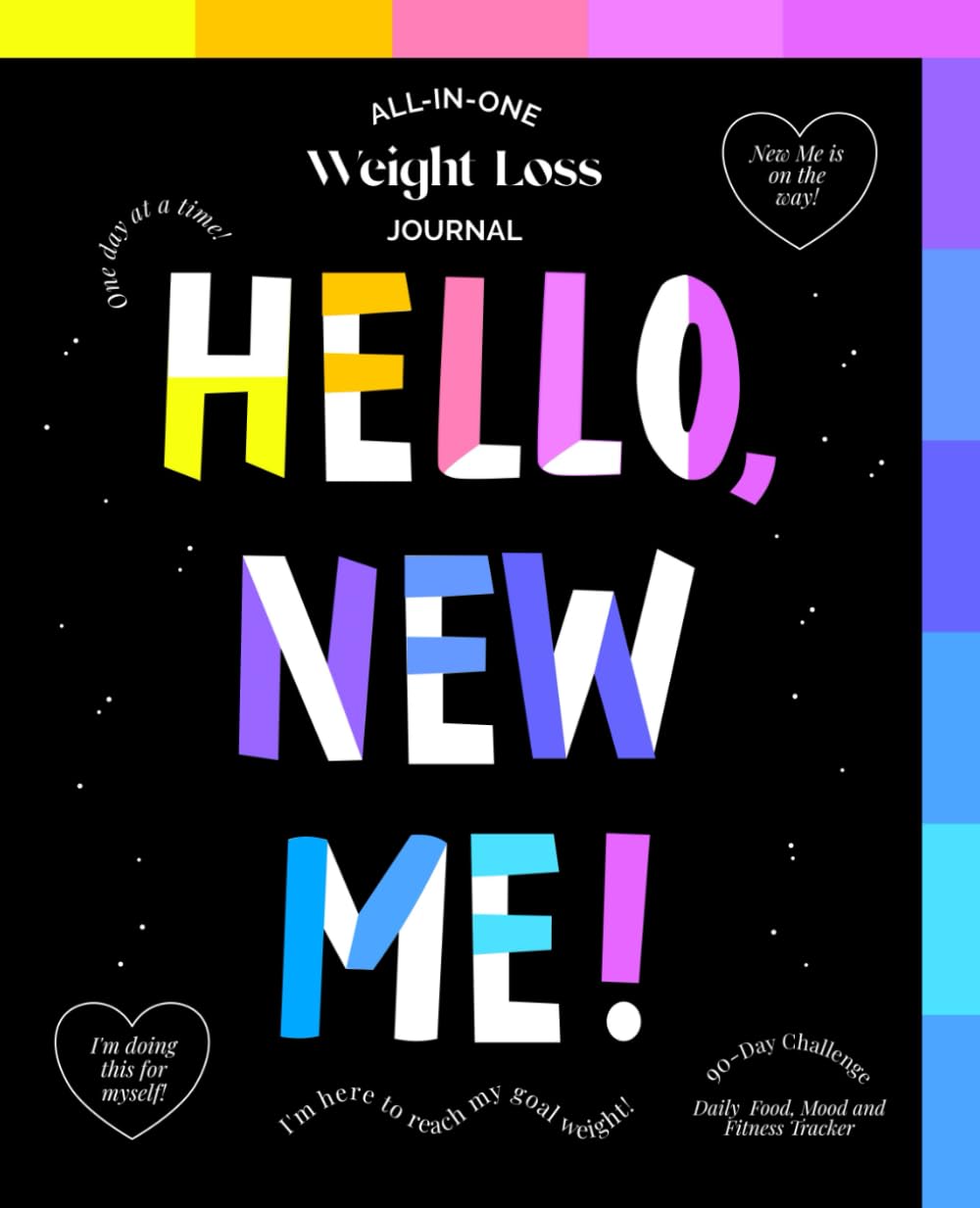HELLO, NEW ME: Weight Loss Journal – A Daily Diet and Exercise Journal for Women – Your Ultimate Meal and Fitness Tracker – Motivational Food and Workout Log Book and Planner