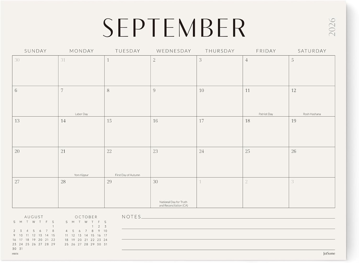 Jotsome Magnetic Calendar for Refrigerator 2026-2027