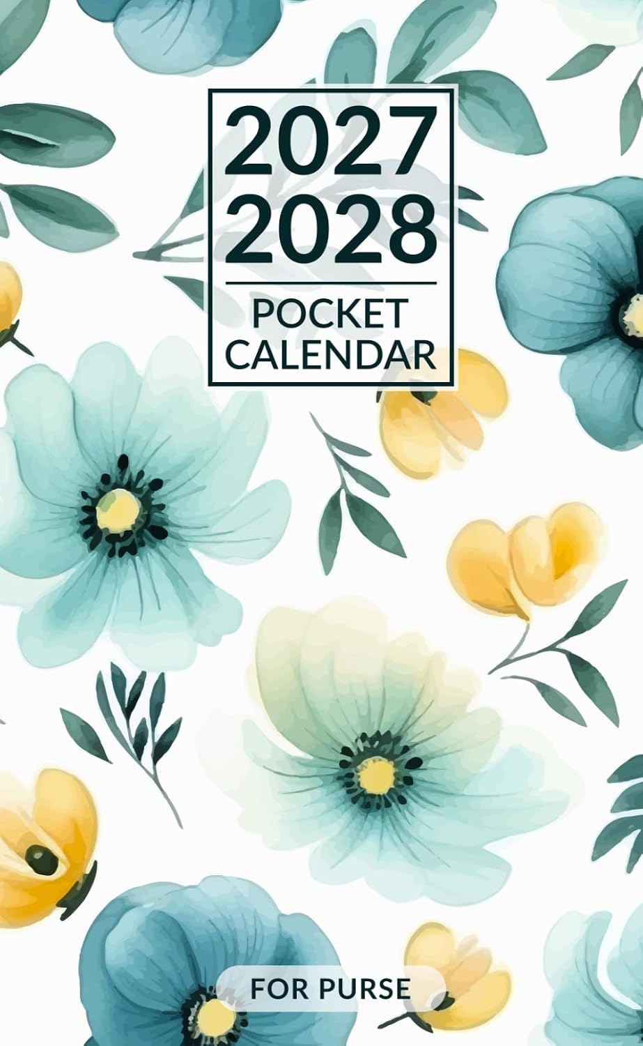 Pocket Calendar 2027-2028 for Purse: Small 2 Year Monthly Planner from January 2027 to December 2028 with Holidays