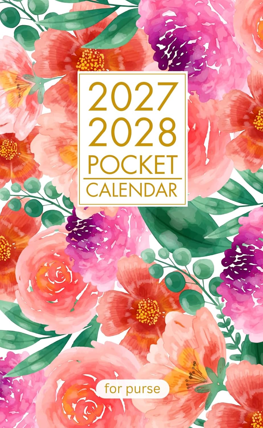 Pocket Calendar 2027-2028 for Purse: 2 Year Pocket Planner January 2027 – December 2028