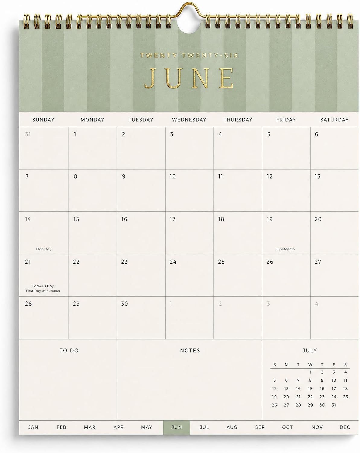 Aesthetic 2026-2027 Wall Calendar – Runs from June 2026 Until December 2027