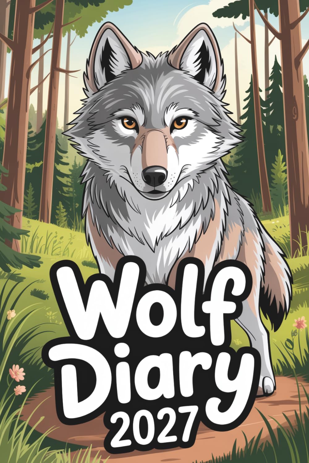 Wolf Diary 2027: A5 Week-to-view Dated from January 2027 to December 2027. Daily and Weekly Organizer. UK Edition