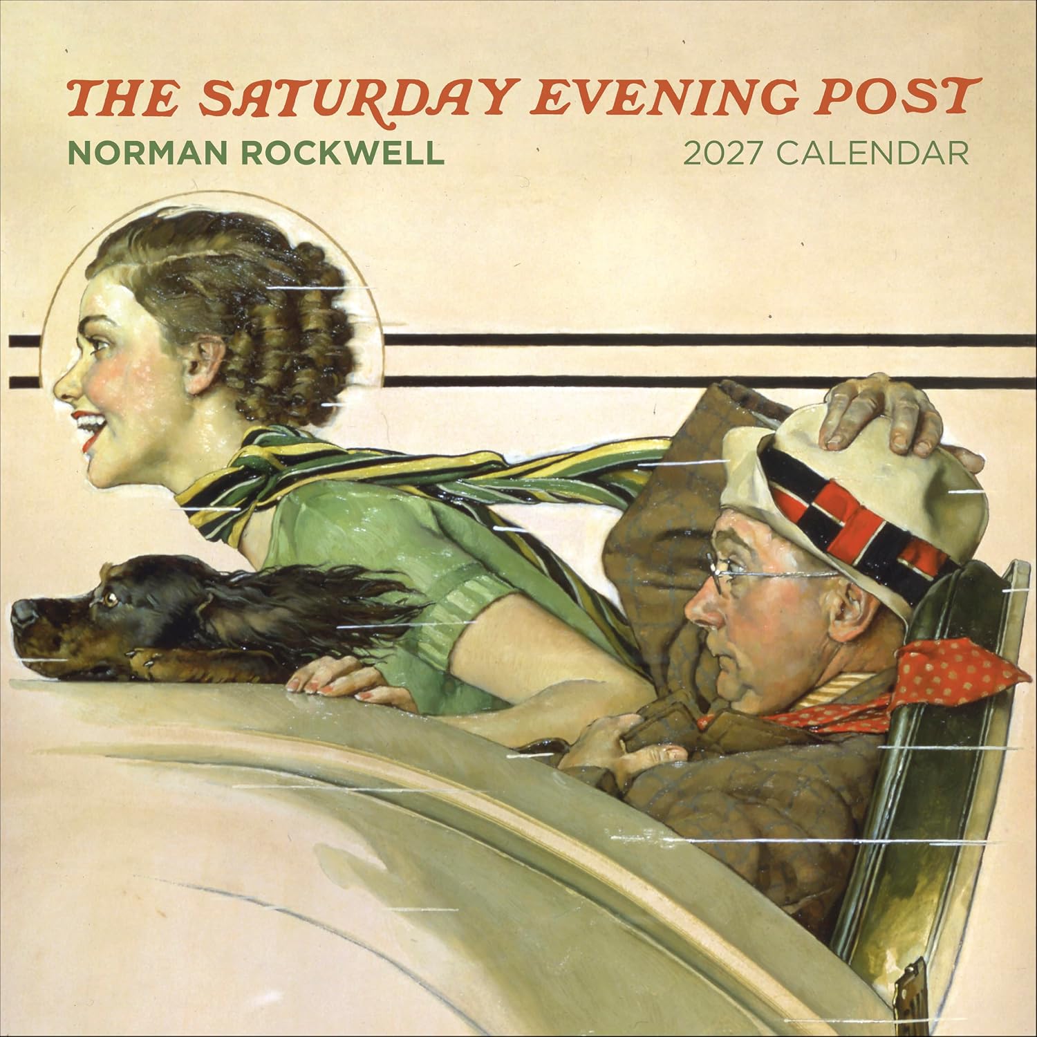 Wall Calendar 2027, Norman Rockwell: The Saturday Evening Post, 12 Months, Large Grid Design Featuring 12 Artworks