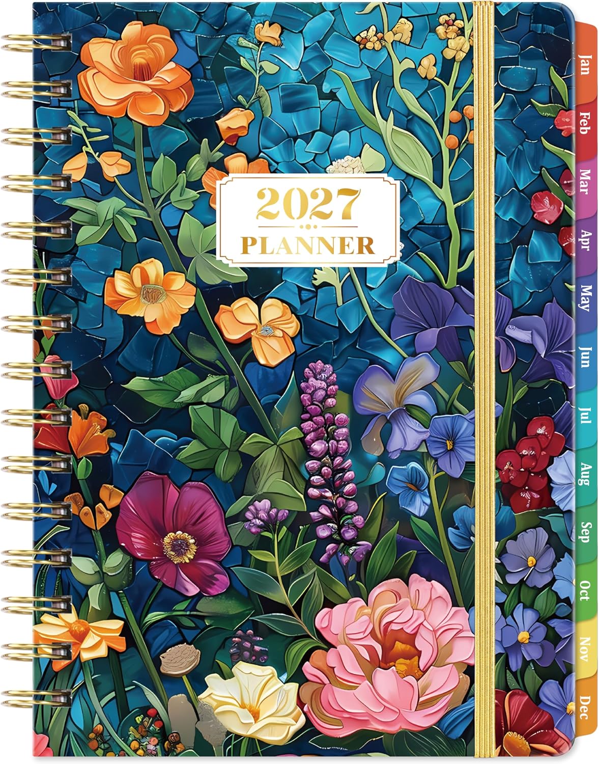 2027 Planner – JAN 2027 – DEC 2027, 2027 Planner Weekly and Monthly with Colorful Tabs, Planner 2027, 6.5″ x 8.5″, 27 Calendar Planner, Weekly and Monthly Planner with Inspiring Quotes, Twin-wire Binding, Premium Paper, Back Pocket & Hardcover