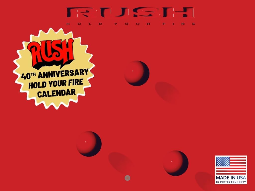 Rush Calendar 2027 30th Anniversary Test For Echo Edition Monthly Wall