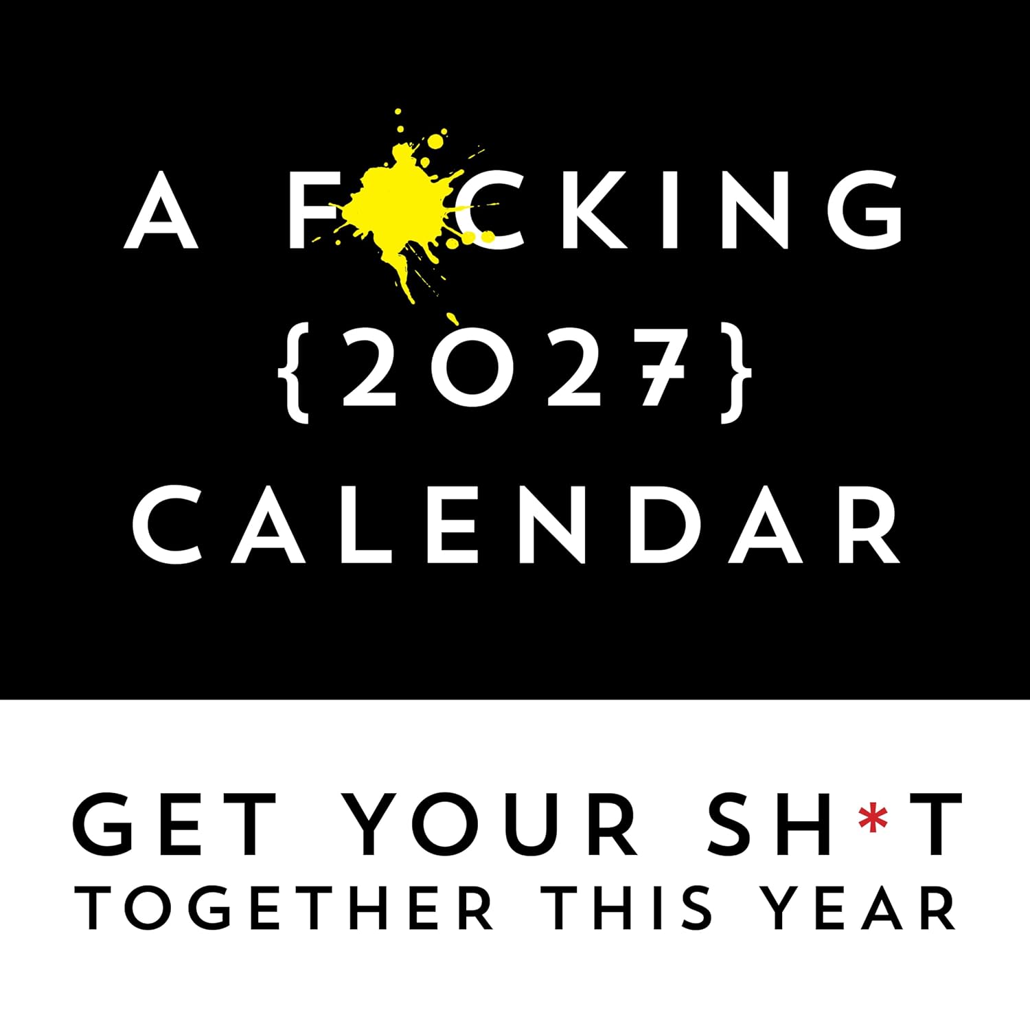 A F*cking 2027 Wall Calendar: Get Your Sh*t Together This Year: Funny 2027 Wall Calendar with 240+ Stickers, White Elephant Gag Gift for Adults (Calendars & Gifts to Swear By)