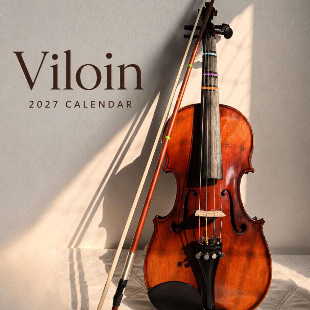 Violin Calendar 2027: String Instruments and Music Scenes
