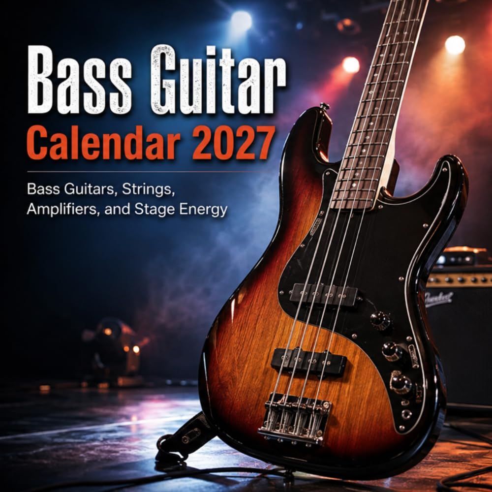 Bass Guitar Calendar 2027: 12 Months of Bass Guitars, Strings, Amplifiers, and Stage Energy
