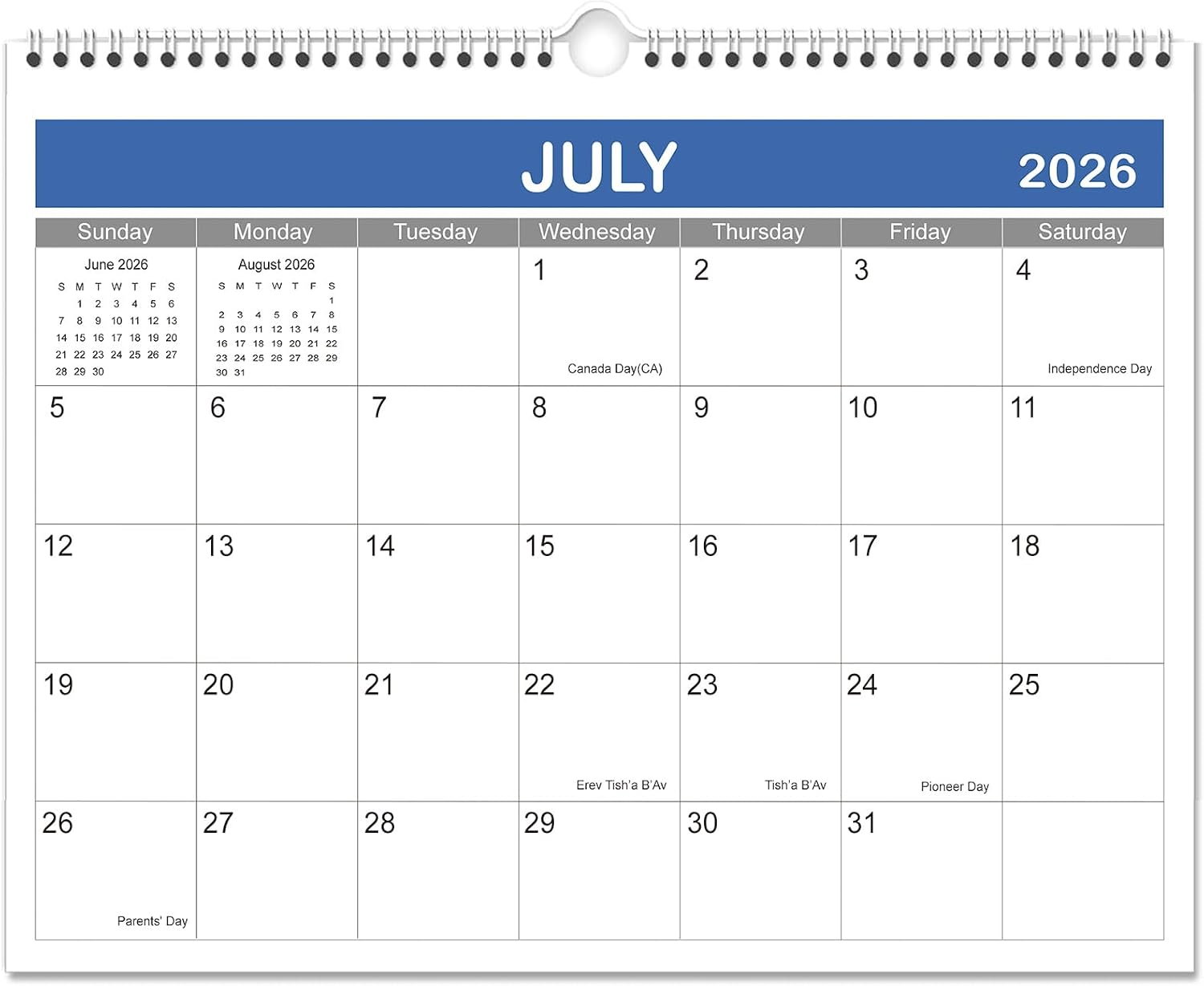 2026-2027 Calendar -11 x14 Wall Calendar From Jul 2026 – Dec 2027