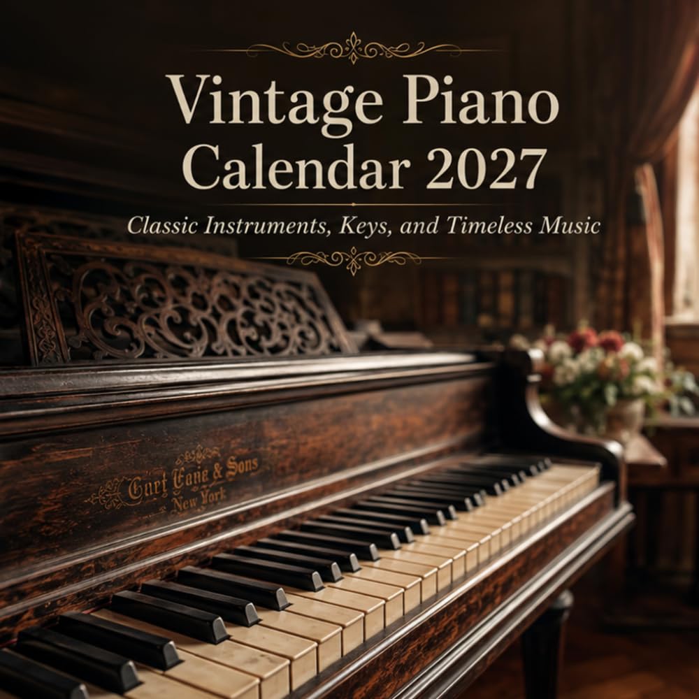 Vintage Piano Calendar 2027: 12 Months of Classic Instruments, Keys, and Timeless Music