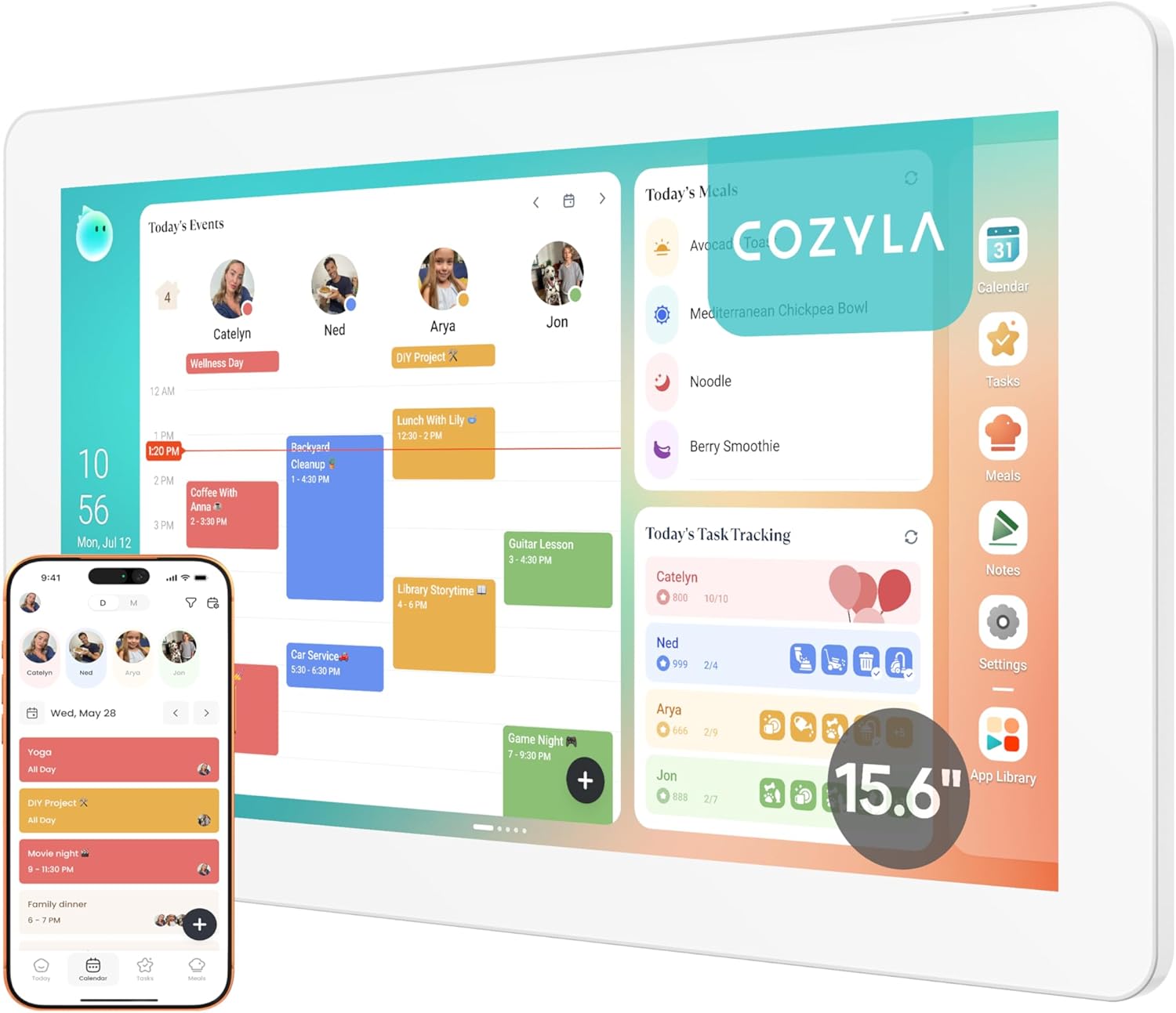 Cozyla Calendar Plus 2: 15.6″ Smart Digital Calendar with Google Play Store