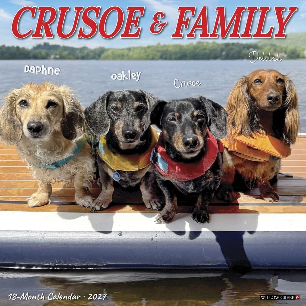 Willow Creek Press, Crusoe the Celebrity Dachshund 2027 Wall Calendar