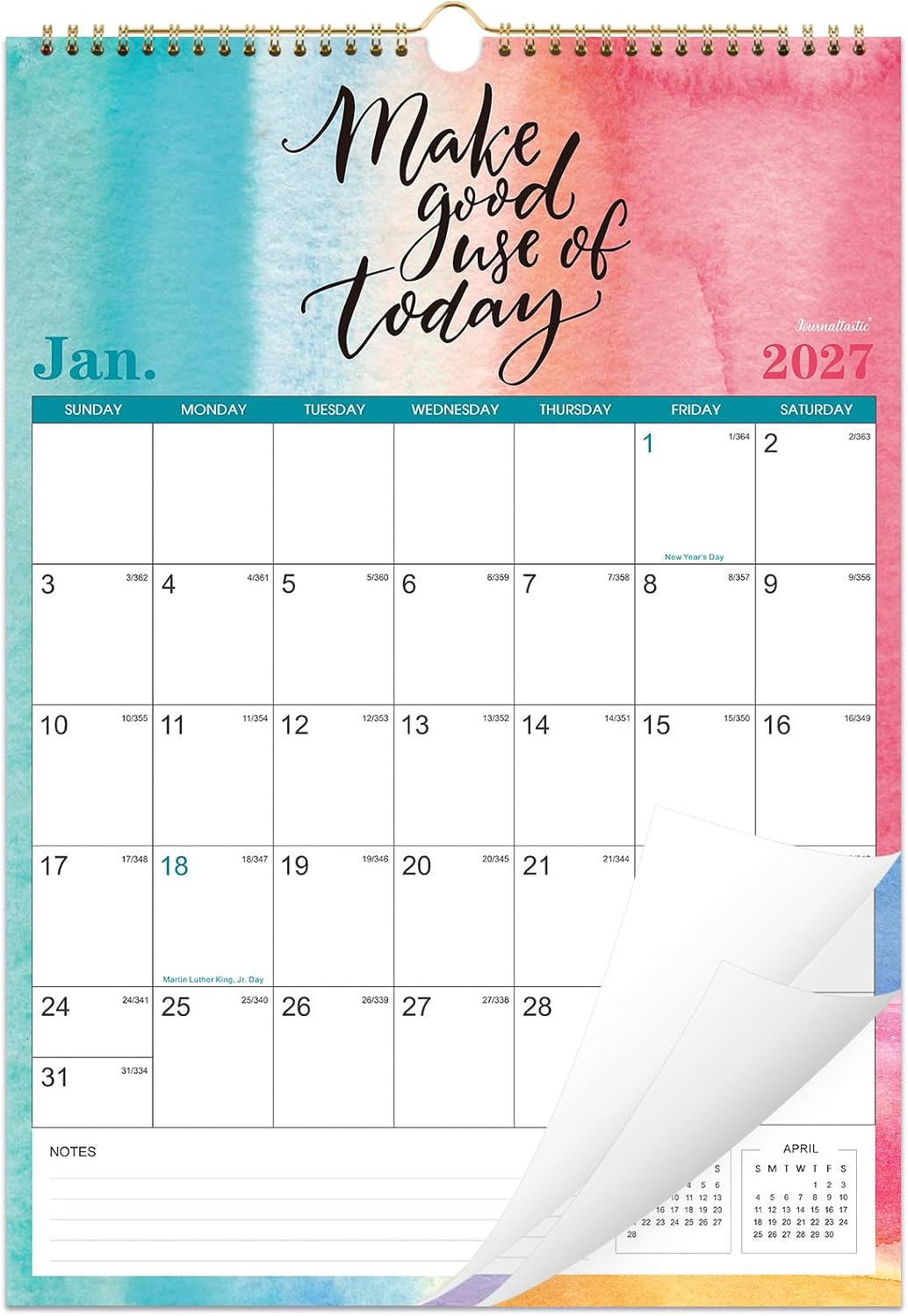 2027 Calendar – 2027 Wall Calendar, Jan 2027 – Dec 2027, 12″ x 17″
