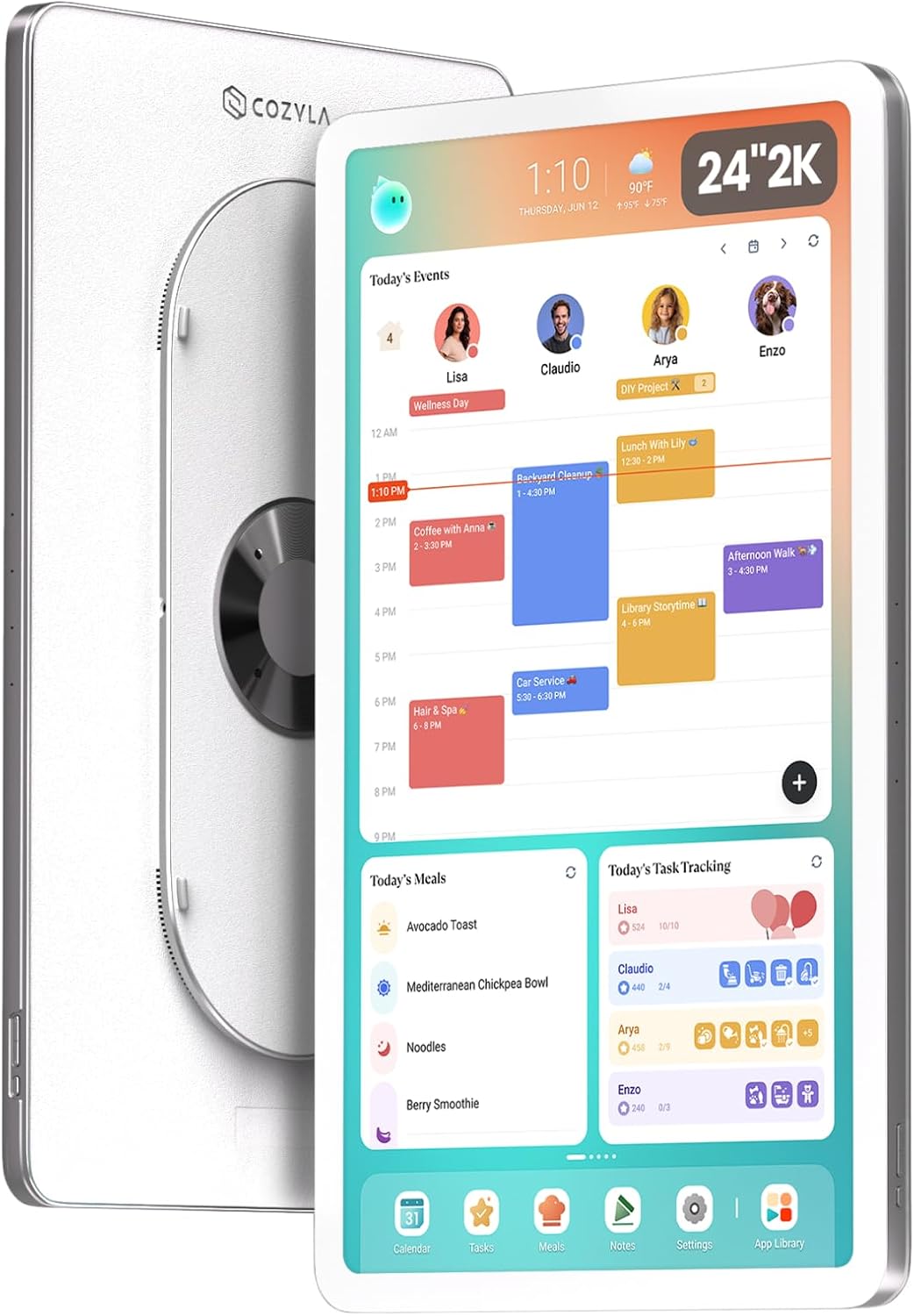Cozyla Calendar Plus 3: 24″2K Smart Digital Calendar with Google Play Store