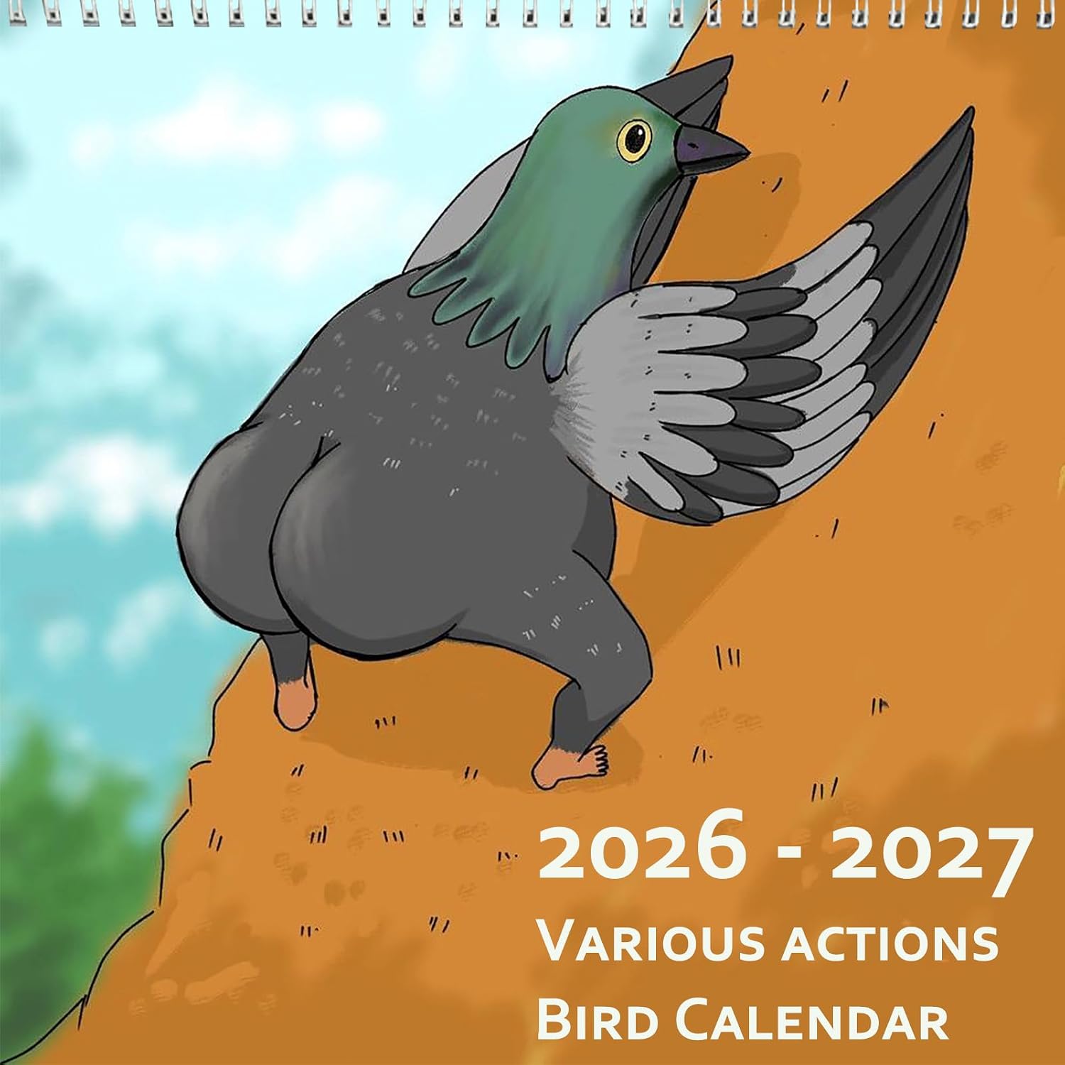 2026-2027 Calendar, Funny Art Wall Calendar 2027, White Elephant Gag Gift