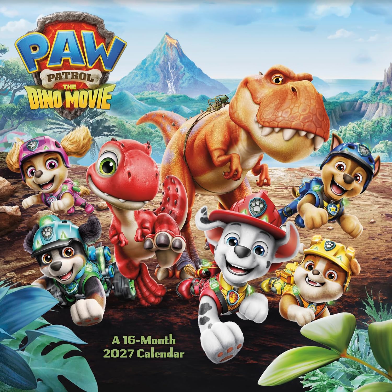 2027 Paw Patrol: The Dino Movie Wall Calendar