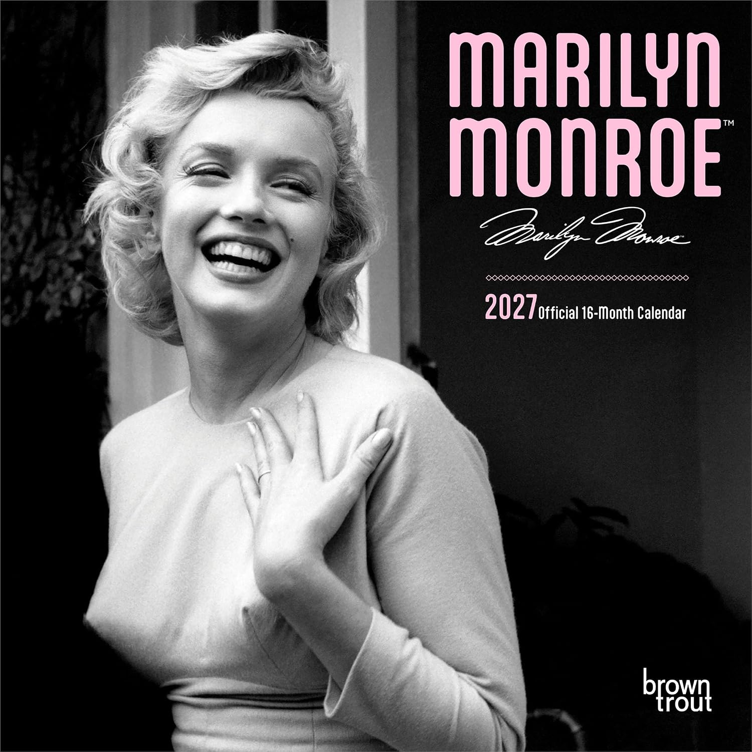 Marilyn Monroe OFFICIAL | 2027 7 x 14 Inch (Hanging) Monthly Mini Wall Calendar | BrownTrout | USA American Actress Celebrity