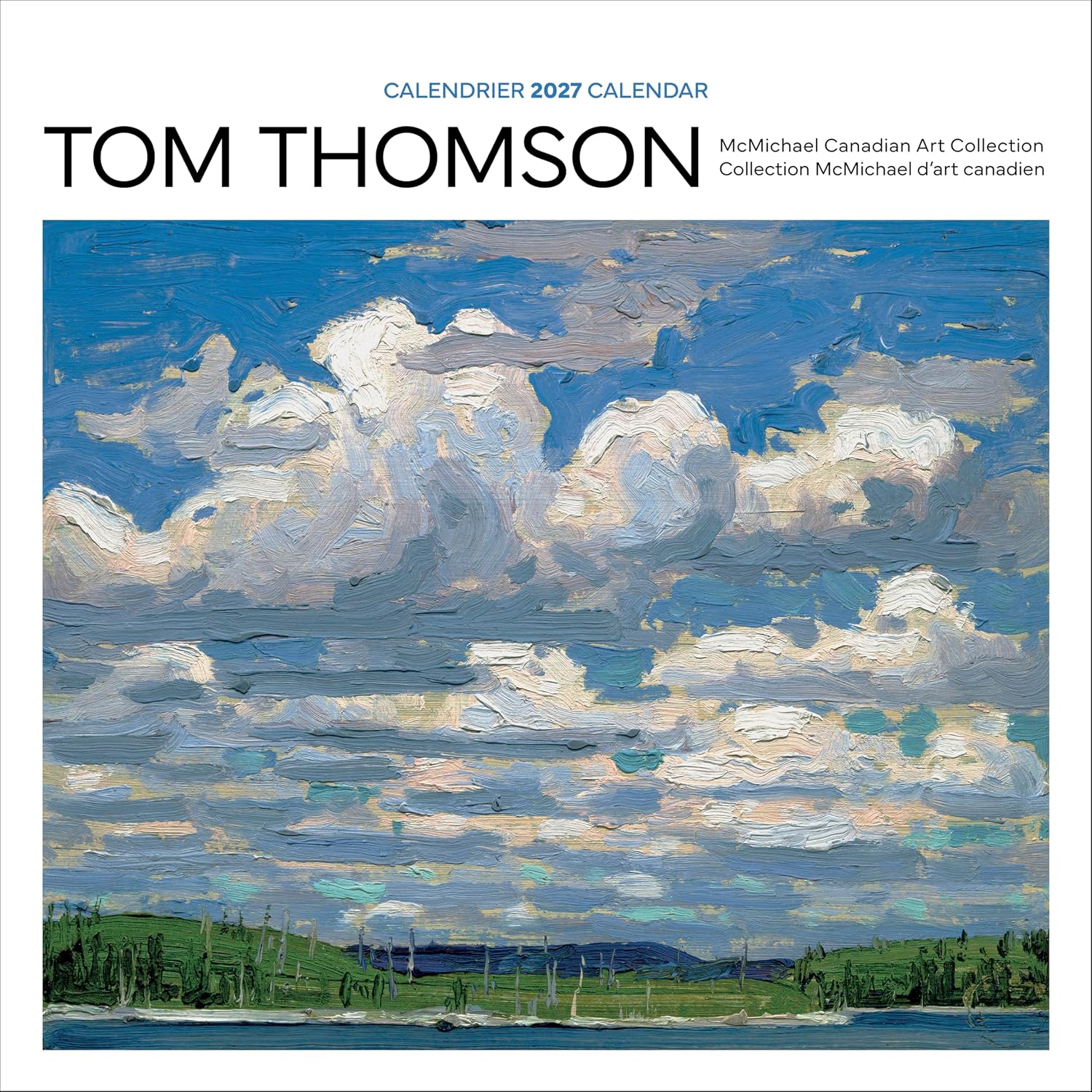 Wall Calendar 2027, Tom Thomson, 12 Months, Large Grid Design Featuring 12 Artworks (English and French Edition)
