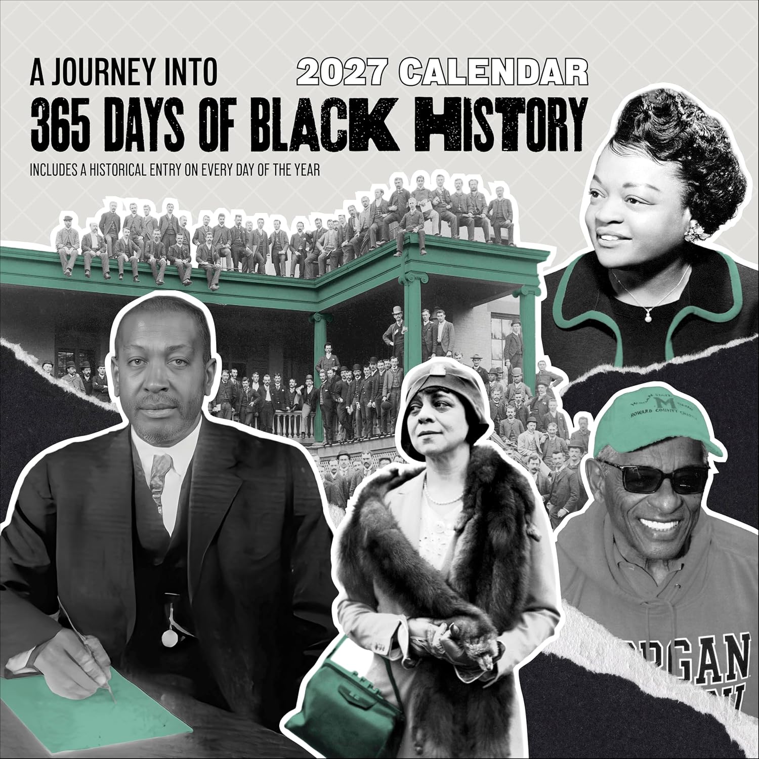 Wall Calendar 2027, A Journey into 365 Days of Black History , 12 Months, Large Grid Design Featuring 12 Artworks