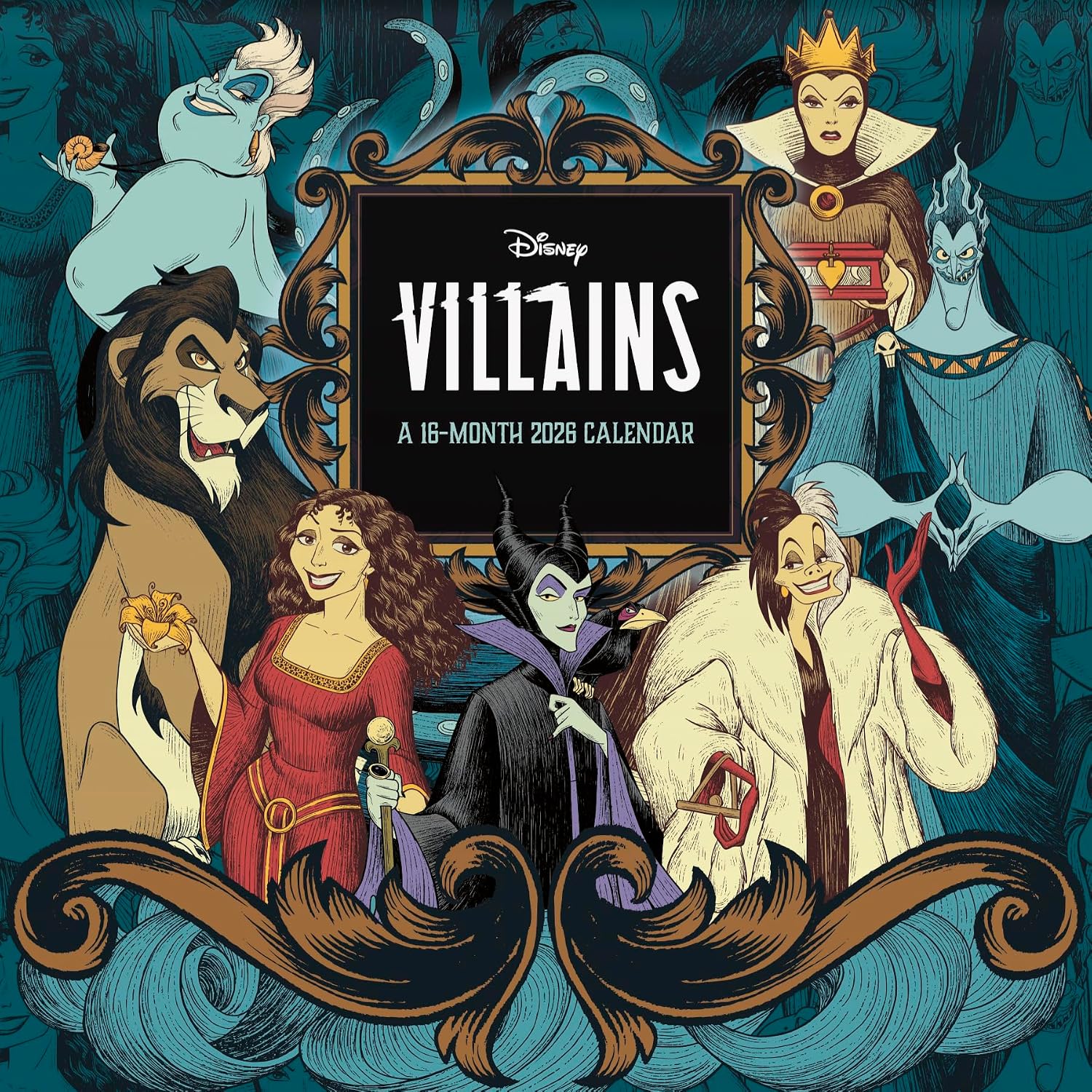 2026 Disney Villains Wall Calendar