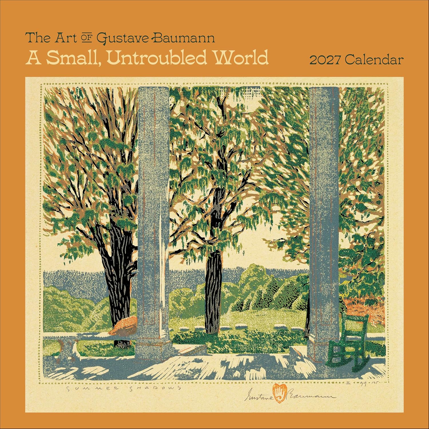 Wall Calendar 2027, A Small, Untroubled World: The Art of Gustave Baumann, 12 Months, Large Grid Design Featuring 12 Artworks